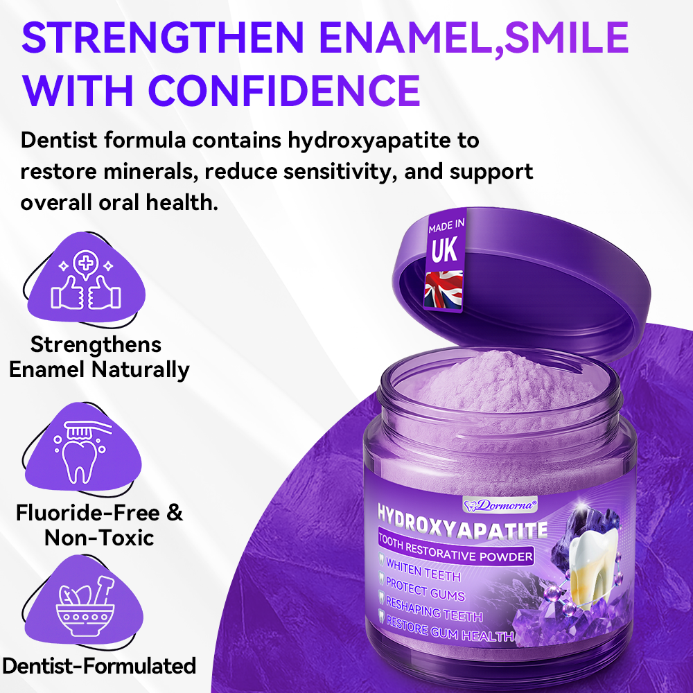 𝐷𝑜𝑟𝑚𝑜𝑟𝑛𝑎® 𝐻𝑦𝑑𝑟𝑜𝑥𝑦𝑎𝑝𝑎𝑡𝑖𝑡𝑒 𝑇𝑜𝑜𝑡ℎ 𝑅𝑒𝑠𝑡𝑜𝑟𝑎𝑡𝑖𝑣𝑒 𝑃𝑜𝑤𝑑𝑒𝑟👩‍⚕️𝑬𝒇𝒇𝒆𝒄𝒕𝒊𝒗𝒆𝒍𝒚 𝒓𝒆𝒑𝒂𝒊𝒓𝒔 𝒄𝒂𝒗𝒊𝒕𝒊𝒆𝒔, 𝒈𝒖𝒎 𝒑𝒓𝒐𝒃𝒍𝒆𝒎𝒔, 𝒕𝒐𝒐𝒕𝒉 𝒔𝒆𝒏𝒔𝒊𝒕𝒊𝒗𝒊𝒕𝒚, 𝒎𝒐𝒖𝒕𝒉 𝒖𝒍𝒄𝒆𝒓𝒔, 𝒂𝒏𝒅 𝒚𝒆𝒍𝒍𝒐𝒘 𝒕𝒆𝒆𝒕𝒉, 𝒘𝒉𝒊𝒍𝒆 𝒄𝒐𝒎𝒑𝒓𝒆𝒉𝒆𝒏𝒔𝒊𝒗𝒆𝒍𝒚 𝒊𝒎𝒑𝒓𝒐𝒗𝒊𝒏𝒈 𝒐𝒗𝒆𝒓𝒂𝒍𝒍 𝒐𝒓𝒂𝒍 𝒉𝒆𝒂𝒍𝒕𝒉💎