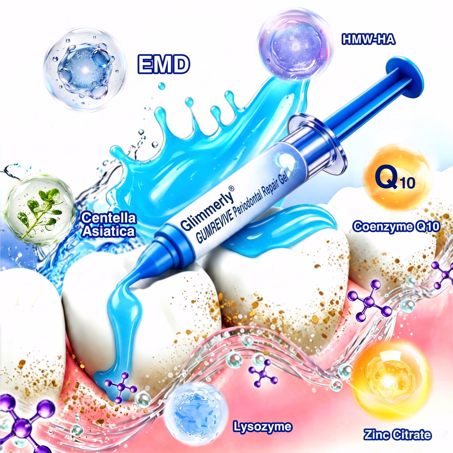𝐆𝐥𝐢𝐦𝐦𝐞𝐫𝐥𝐲® 👀GumRevive periodontal repair gel💪